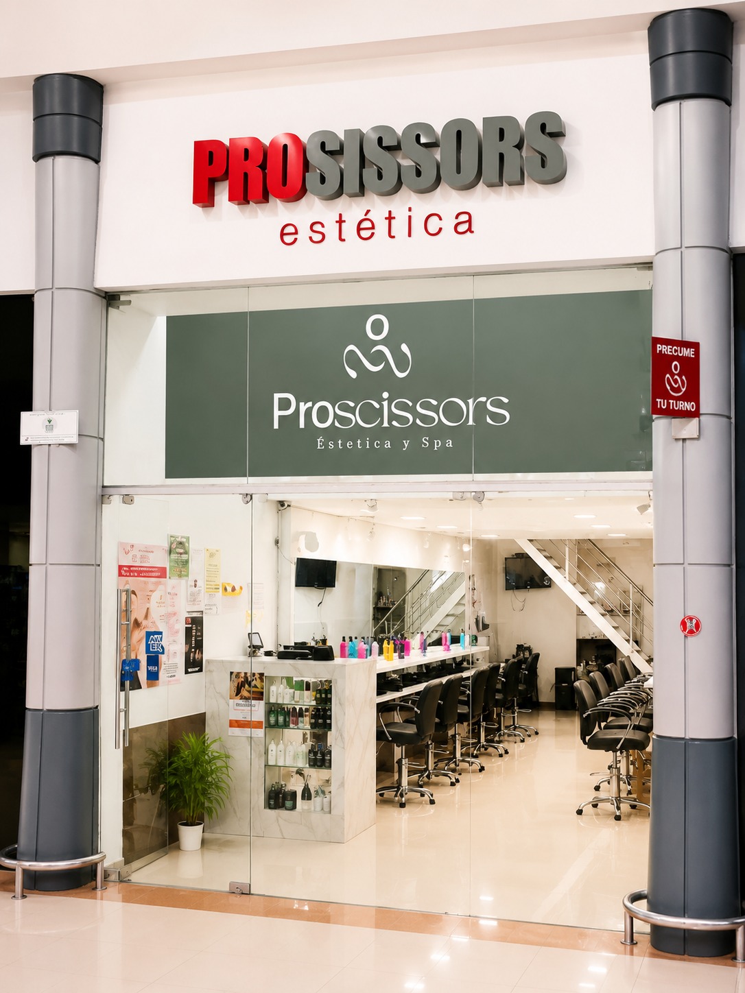 Entrada principal de Proscissors Estética y Spa